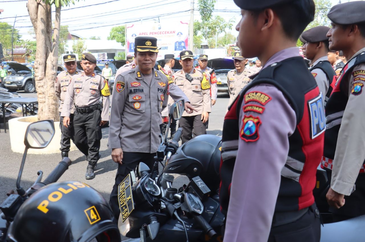 Polda Jatim Periksa Kendaraan dan Almatsus Polres Bojonegoro