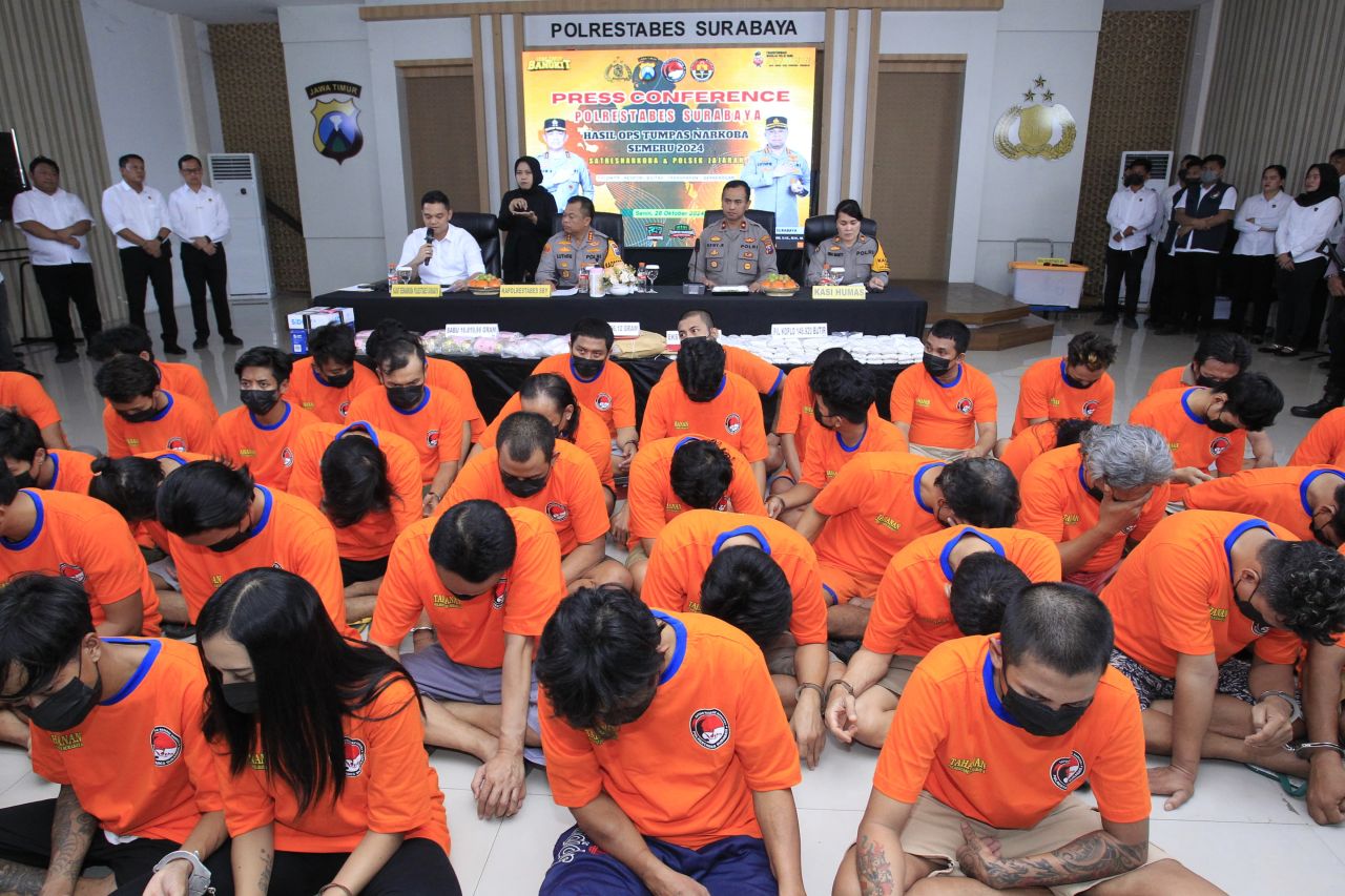Operasi Tumpas Narkoba Semeru 2024, Polrestabes Surabaya Ungkap 59 Kasus
