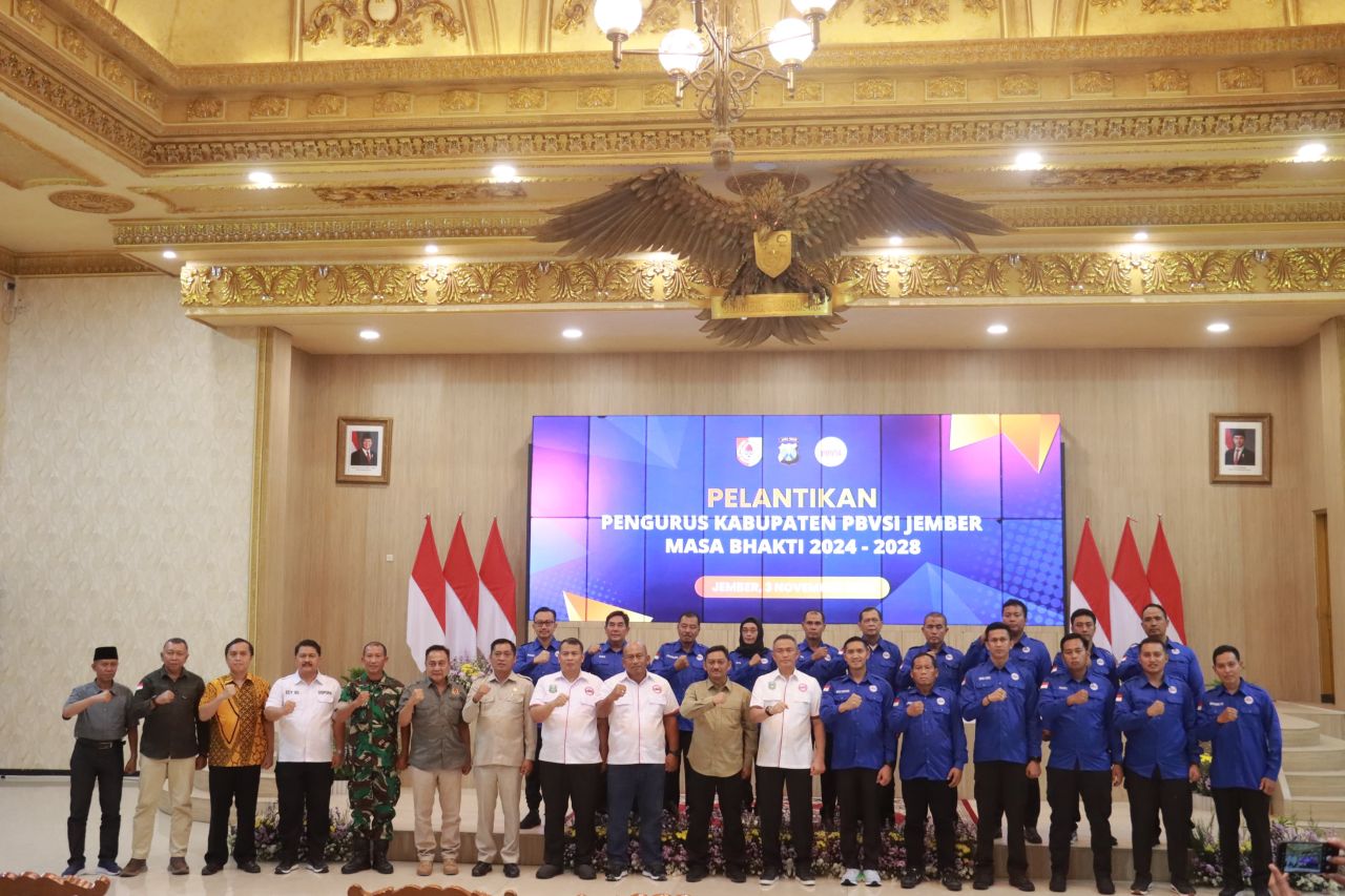 Pengurus PBVSI Kabupaten Jember Masa Bhakti 2024-2028 Resmi Dikukuhkan