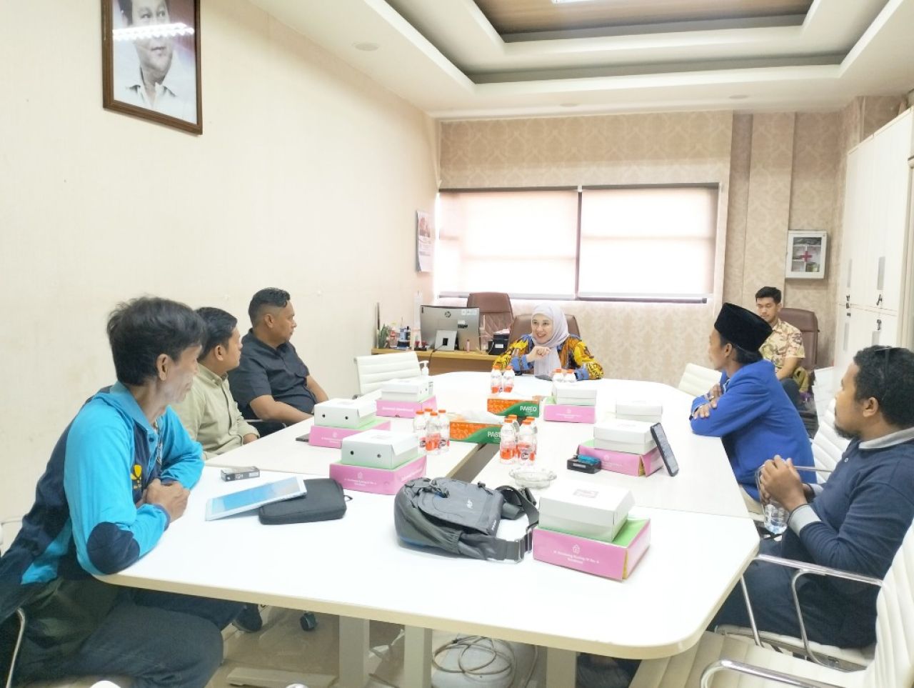 IKA PMII saat audensi dengan Fraksi Gerindra Surabaya