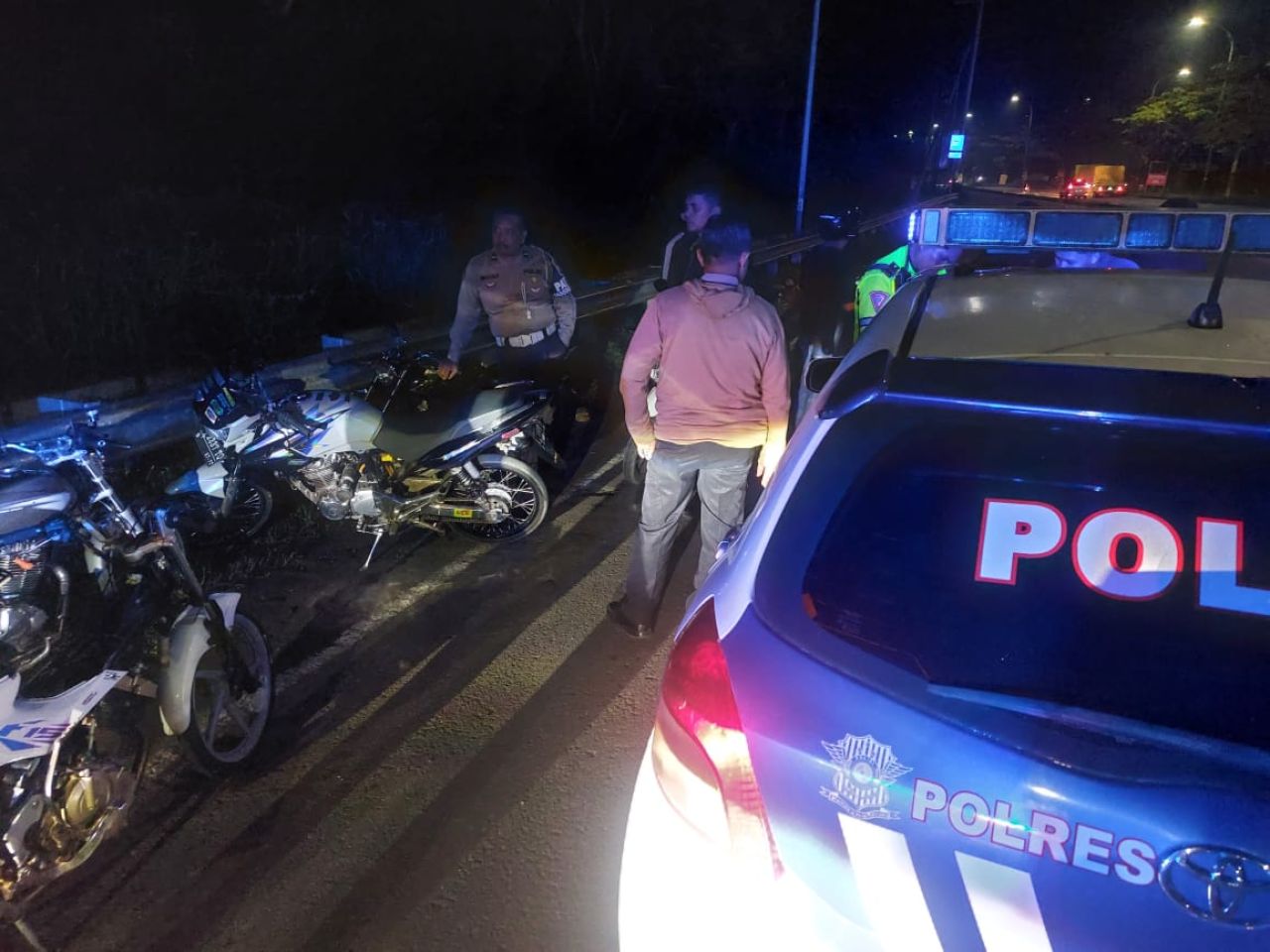 Polres Bangkalan saat bubarkan balap liar