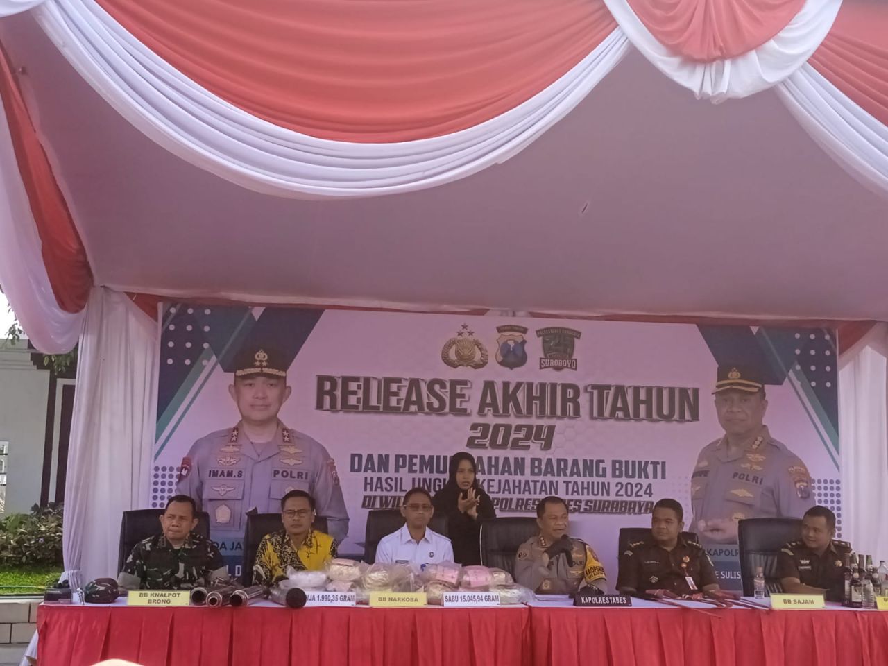 Polrestabes Surabaya Sebut Angka Kriminalitas Menurun di Tahun 2024