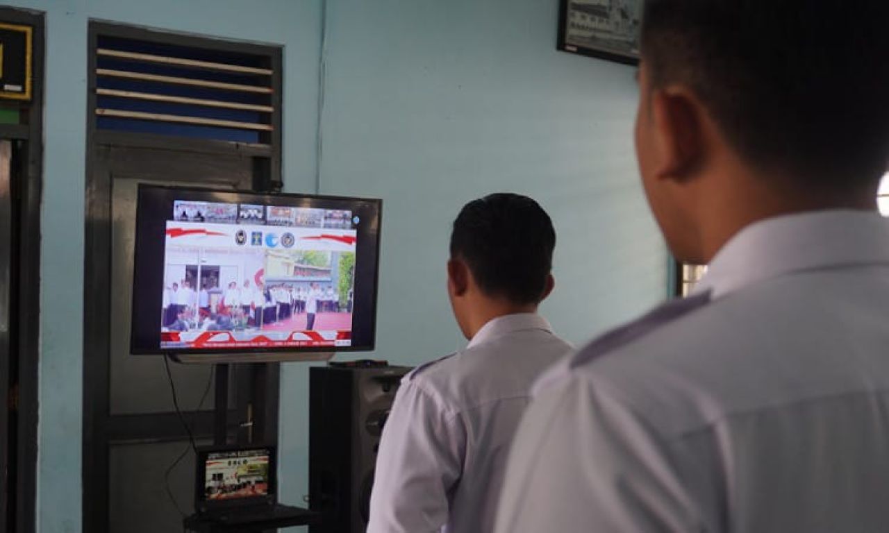 Sambut Tahun Anggaran Baru, ASN Rutan Pemalang Ikuti Apel Bersama Empat Kementerian