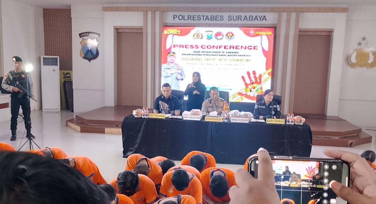 Polrestabes saat beberkan ungkap kasus