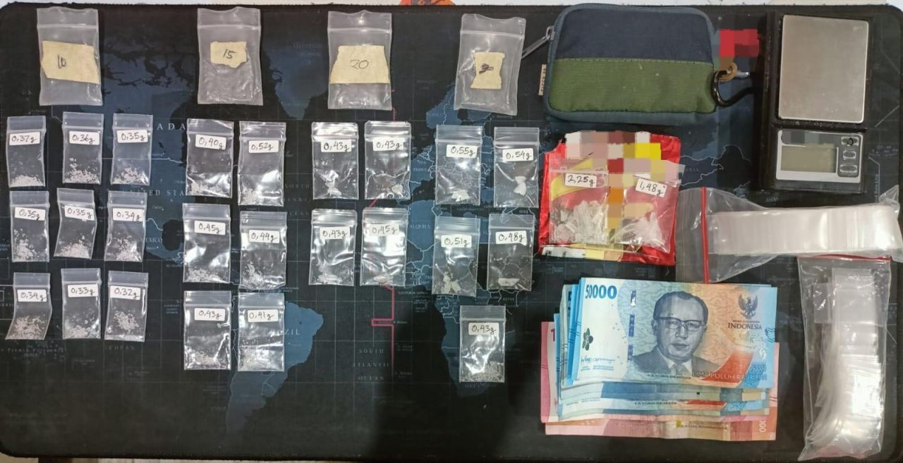 Paket Sabu yang berhasil disita Polisi