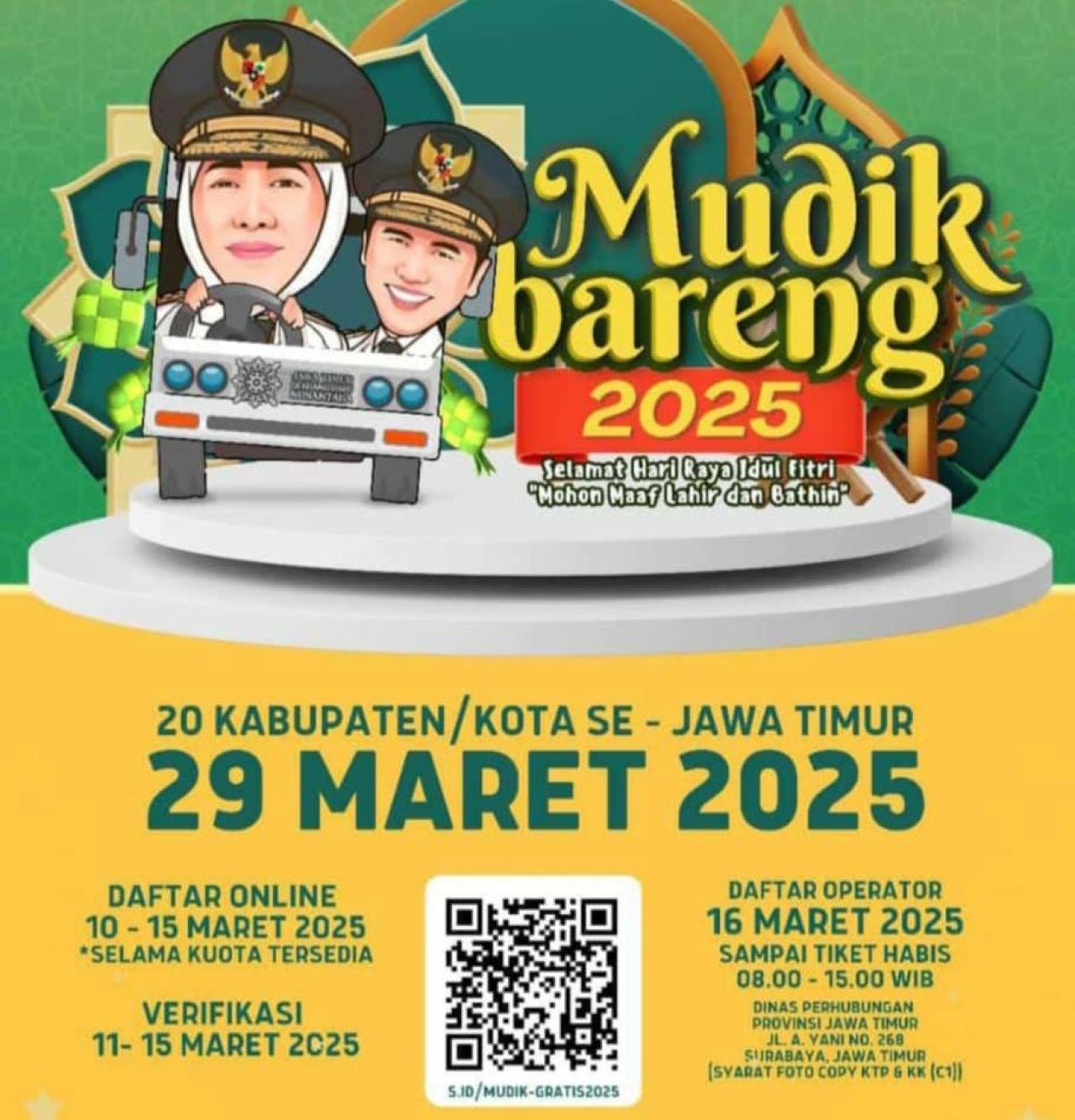 Pemprov Jatim Kembali Gelar Mudik Gratis Tahun 2025, Catat Tanggalnya!