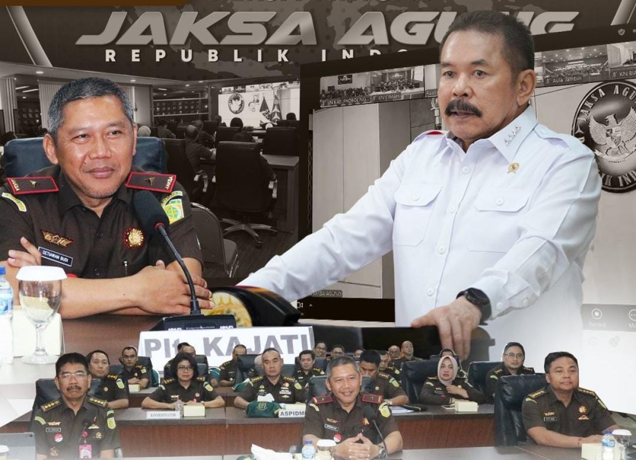 Kejati Jatim Hadiri Kunker Virtual Jaksa Agung, Ini Pesan ST Burhanuddin