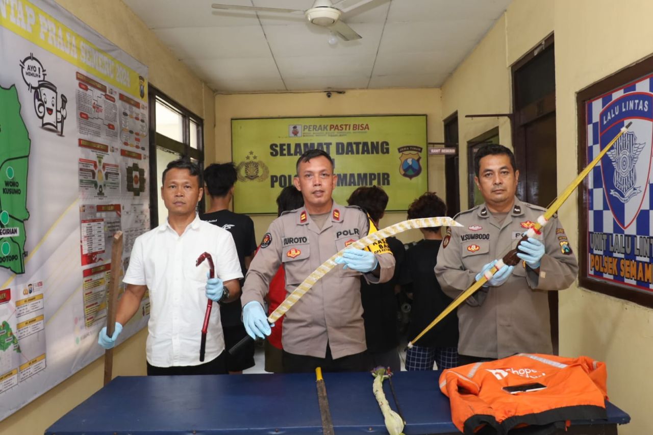 Diduga Tawuran Empat Remaja Digelandang Polisi