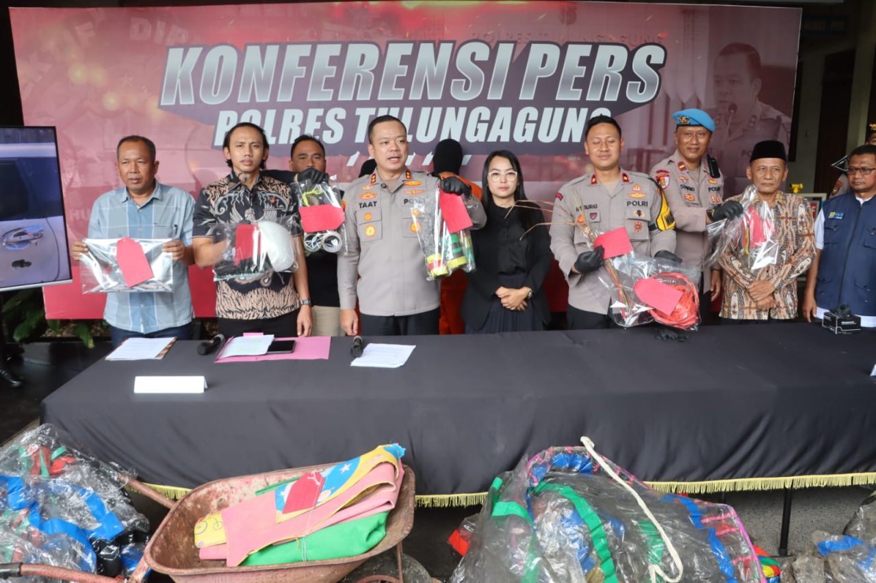 Polres Tulungagung Tetapkan 7 Tersangka Ledakan Balon Petasan, 2 Orang Ditahan