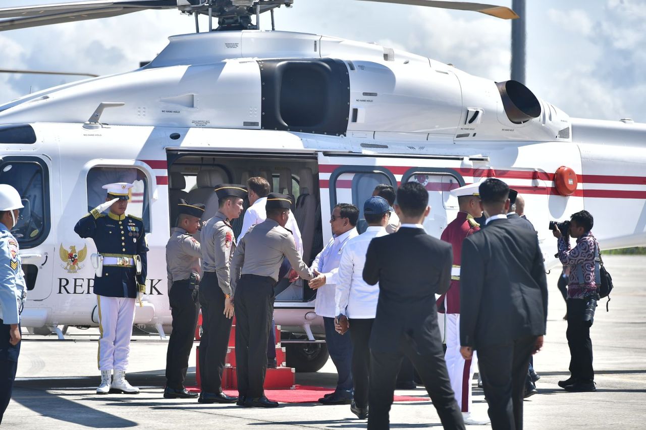 Helikopter AW 189 mendarat di Pangkalan Udara Adisutjipto, Yogyakarta