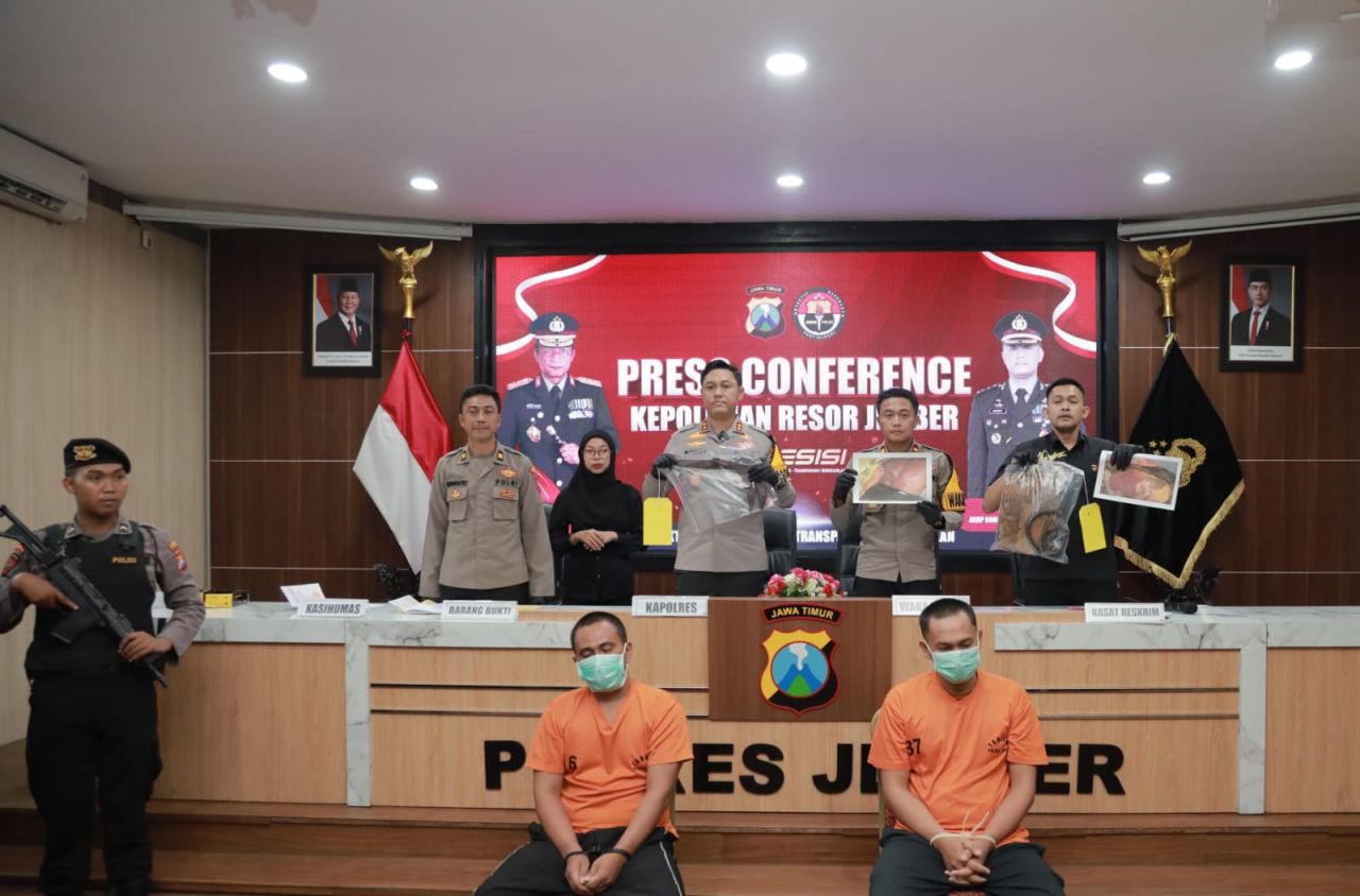 Dua terduga kasus pembunuhan diamankan Polres Jember