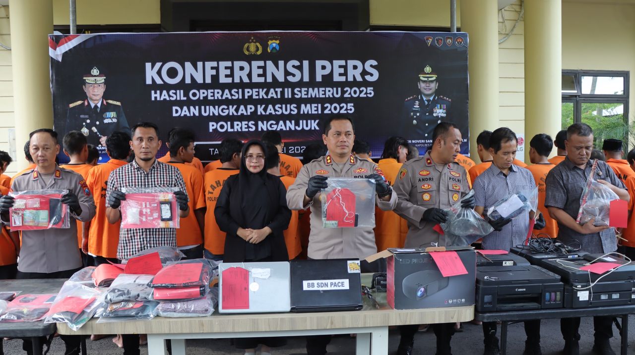 Polres Nganjuk beber hasil Operasi Pekat II Semeru 2025