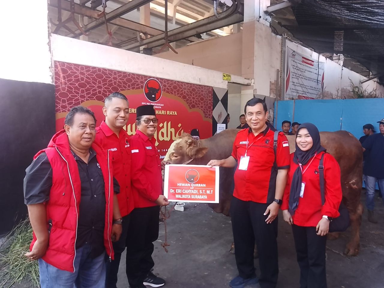 Berbagi di Hari Raya Iduladha 1446 H: Kurban PDIP Surabaya untuk Wong Cilik
