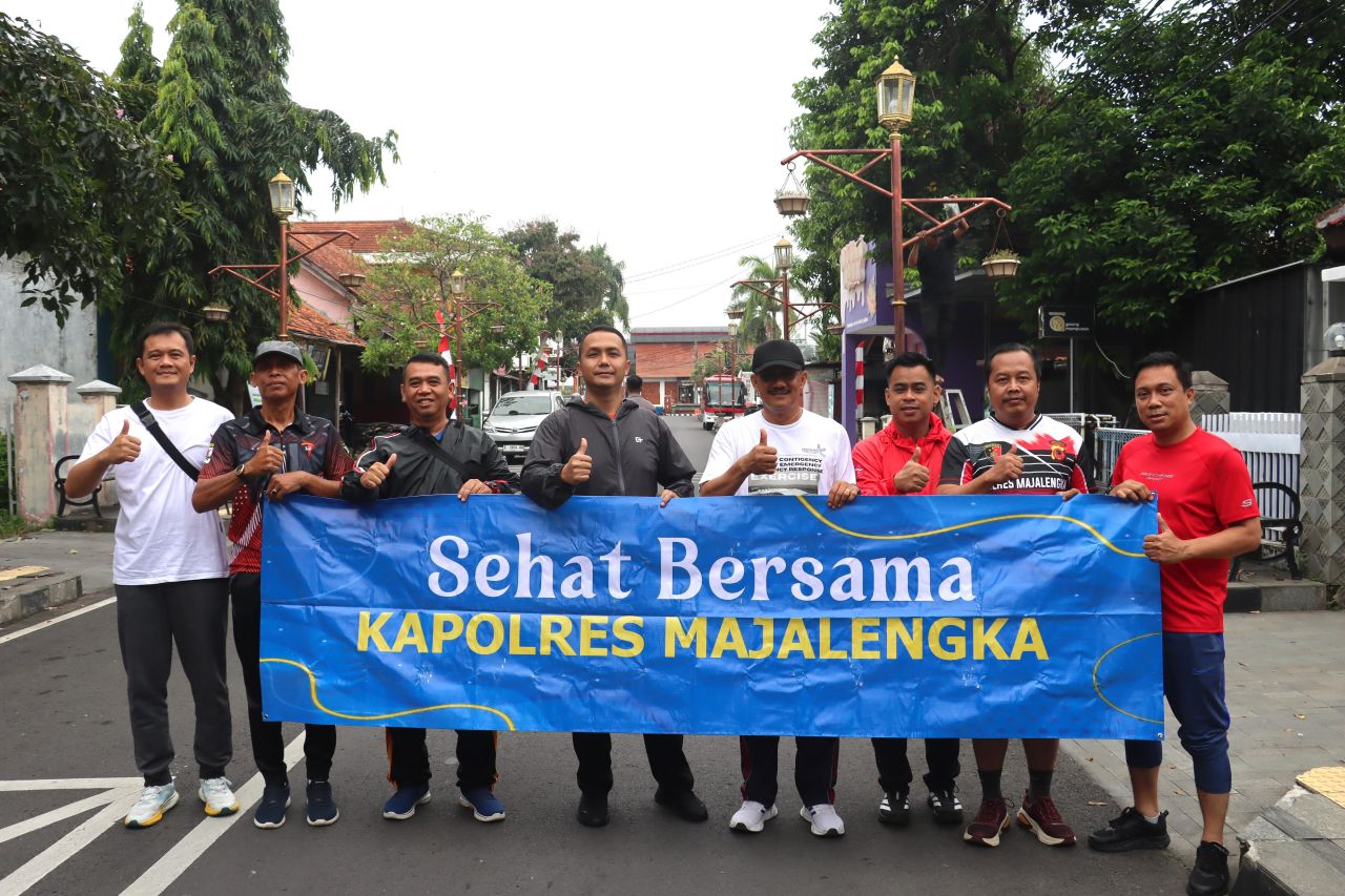 Polres Majalengka olahraga bersama warga