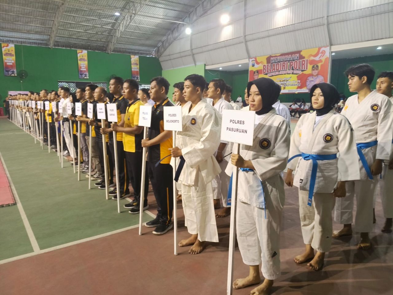 Tim Beladiri Polres Pasuruan Ikuti Kejuaraan Beladiri Polri se-Jawa Timur