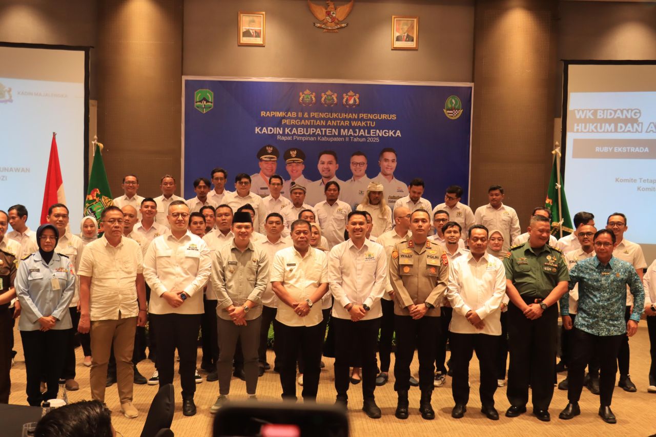 Polres Majalengka bersama sejumlah di acara rapim dan pengukuhan Kadin Majalengka