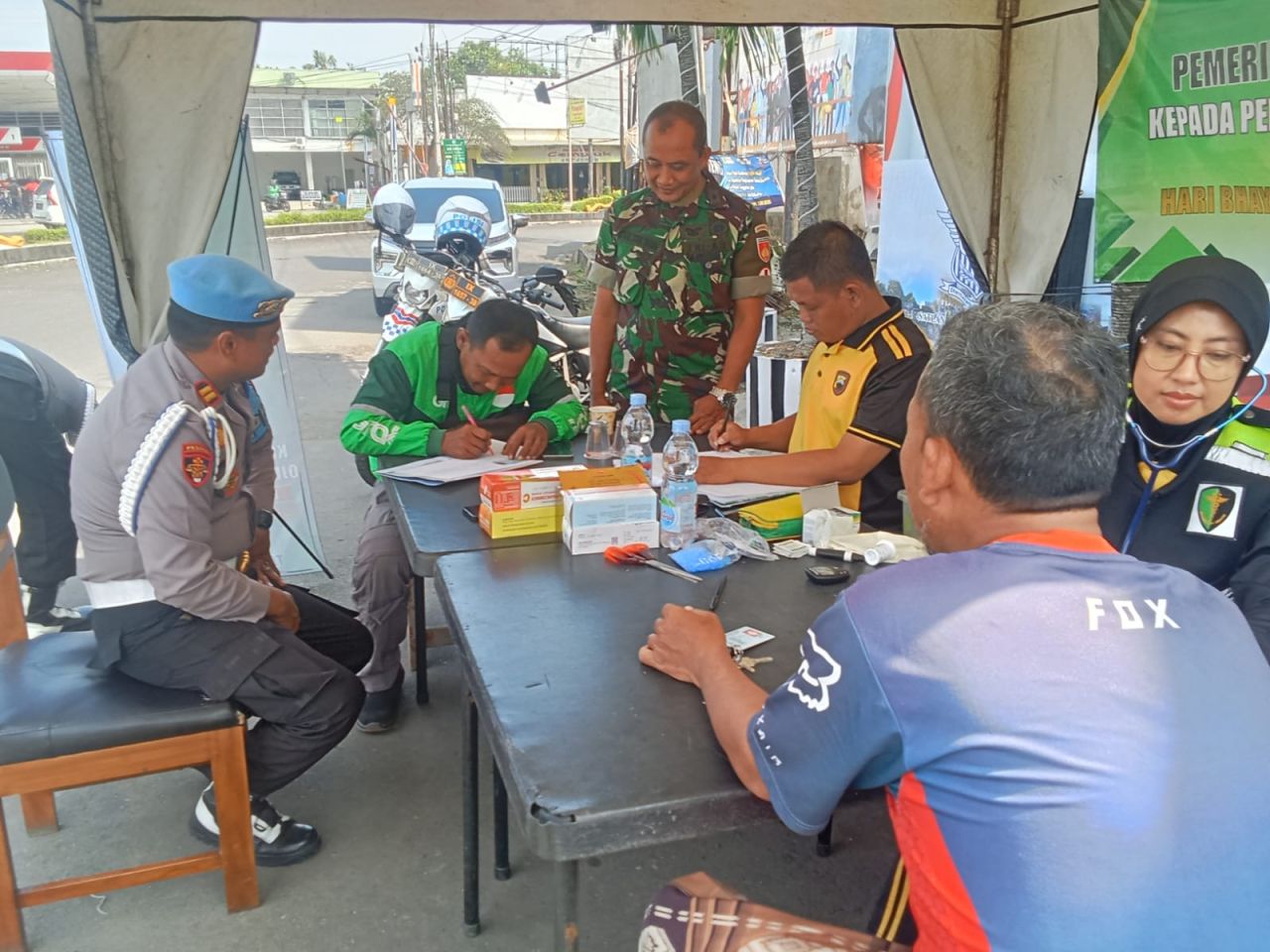 Polres Pemalang Gelar Layanan Kesehatan Gratis untuk Pengemudi Ojol