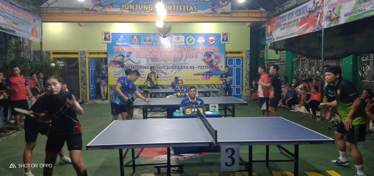 Macan Putih Cup 2025 Wadah Prestasi dan Silaturahmi Atlet Tenis Meja se-Jatim