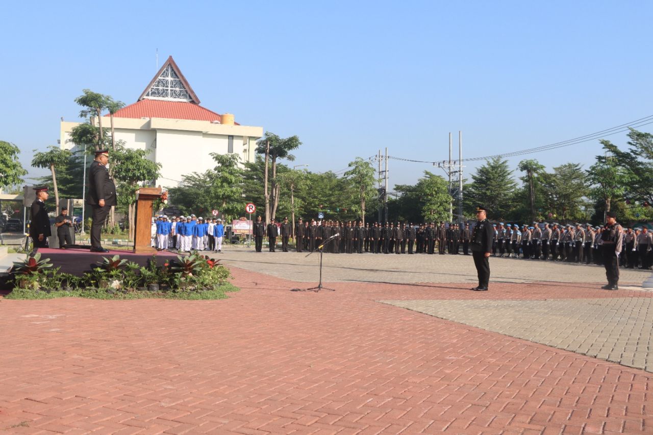 HUT Bhayangkara ke-79 di halaman Kantor Bupati Pasuruan