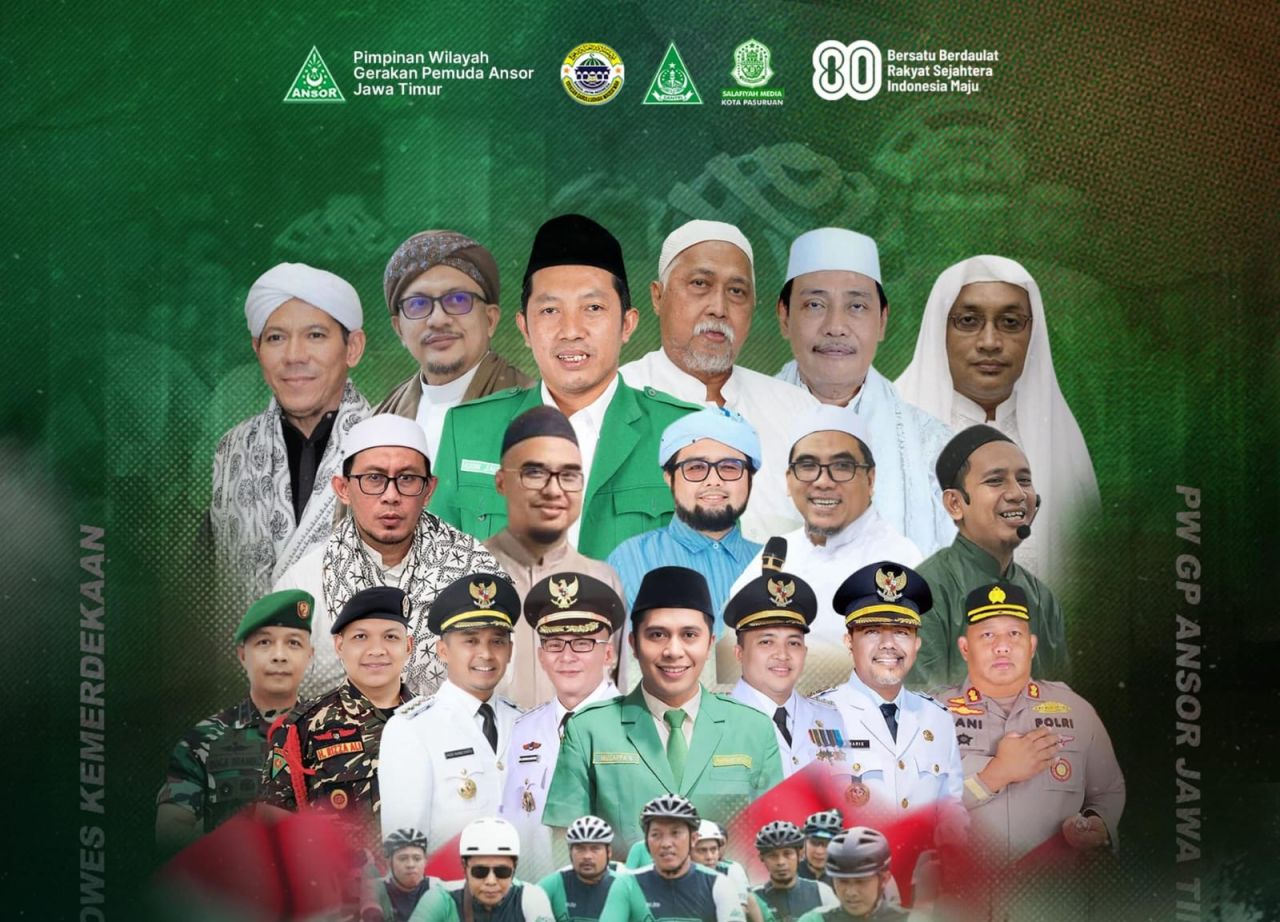 Sambut HUT Kemerdekaan RI ke-80, PW GP Ansor Jatim Gelar Gowes Kemerdekaan