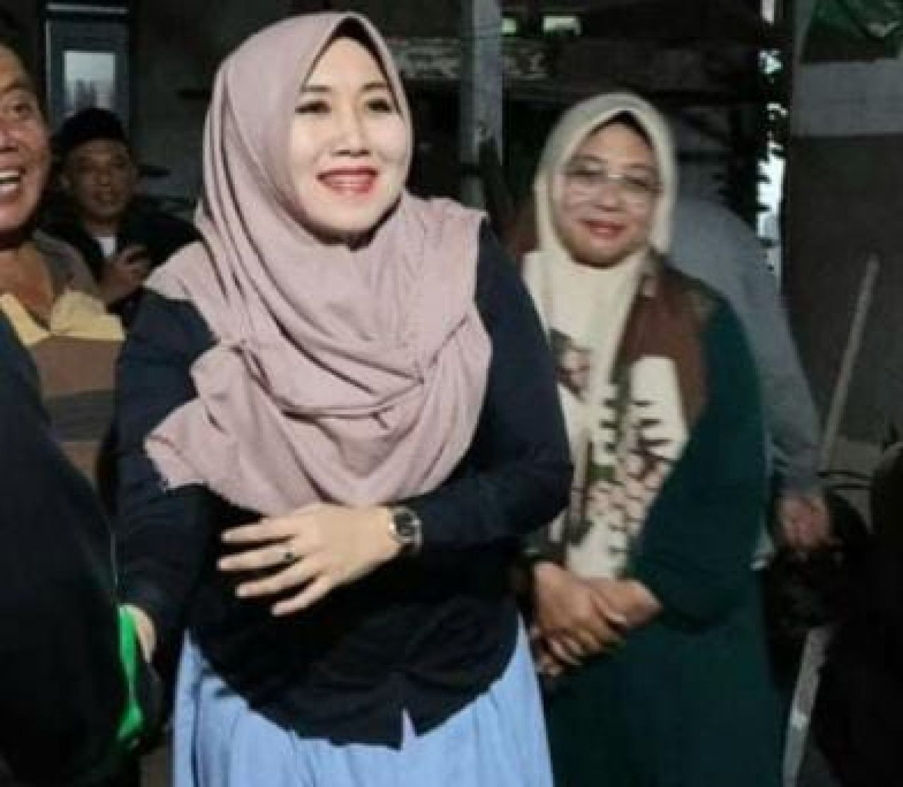 Lia Istifhama di lokasi kebakaran