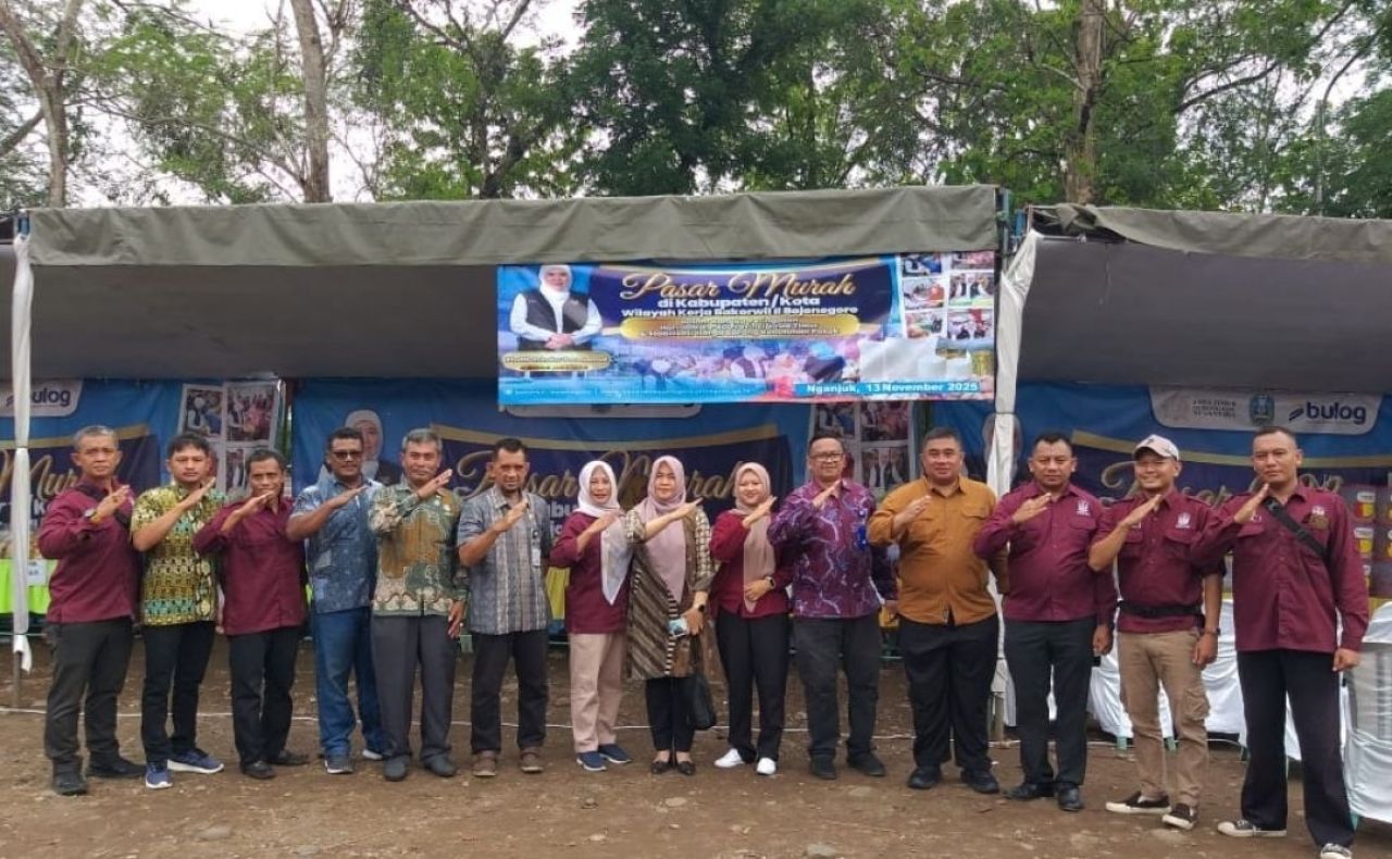 Dinas Pertanian Nganjuk Dukung Kestabilan Harga Pangan di Pasar Murah Wilayah Bakorwil II Bojonegoro