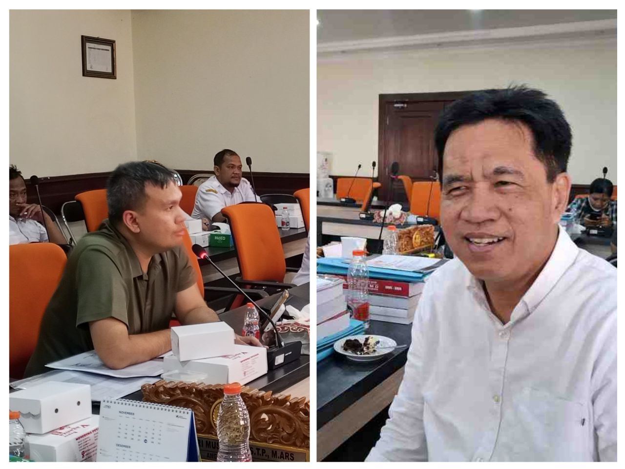 Antok Wijaya, mitra Badan Gizi Nasional (kiri) serta anggota komisi D DPRD Surabaya Imam Syafi'i (kanan)