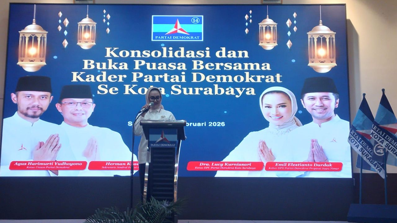 ‎Konsolidasi dan Buka Bersama, Lucy Targetkan Demokrat Surabaya Tambah Kursi DPRD