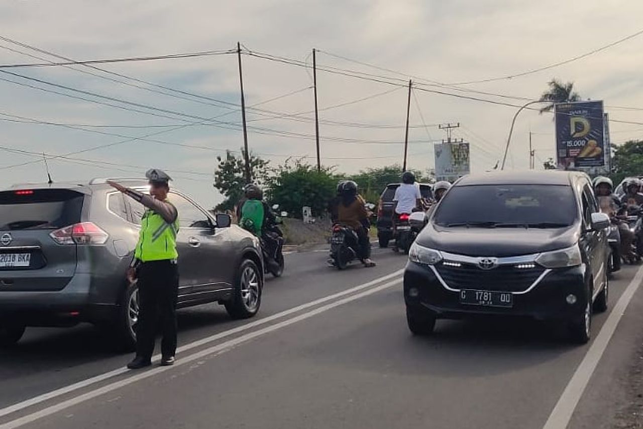 H+2 Lebaran Lalu lintas lancar di Pemalang