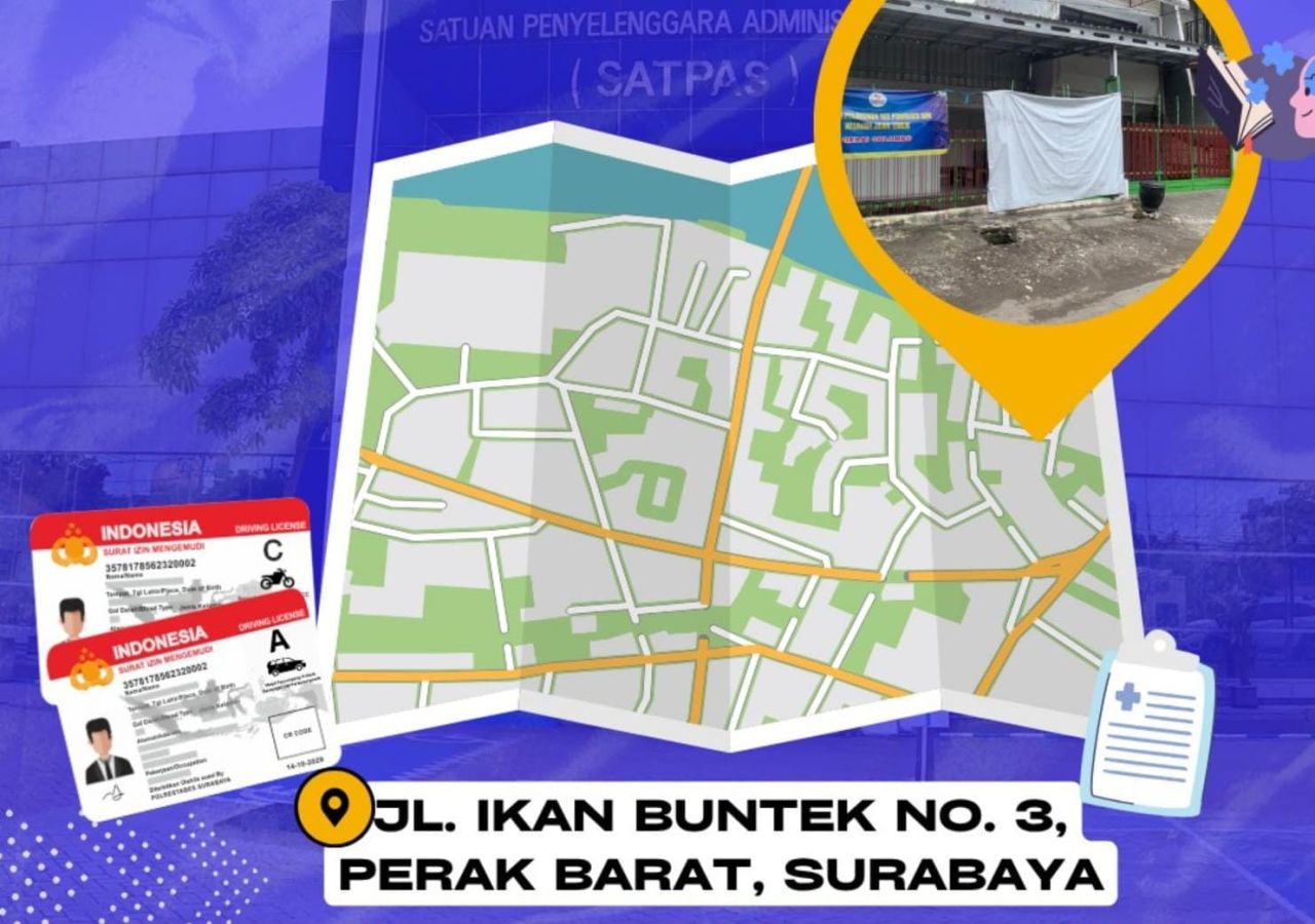 Ilustrasi lokasi perpanjangan SIM Satpas Colombo