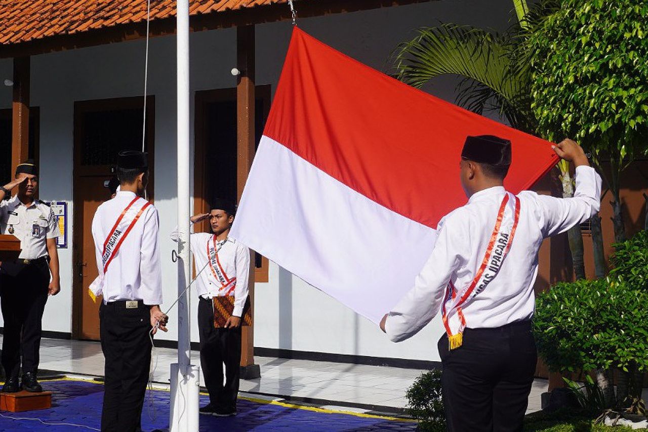 Upacara bendera Rutan Pemalang