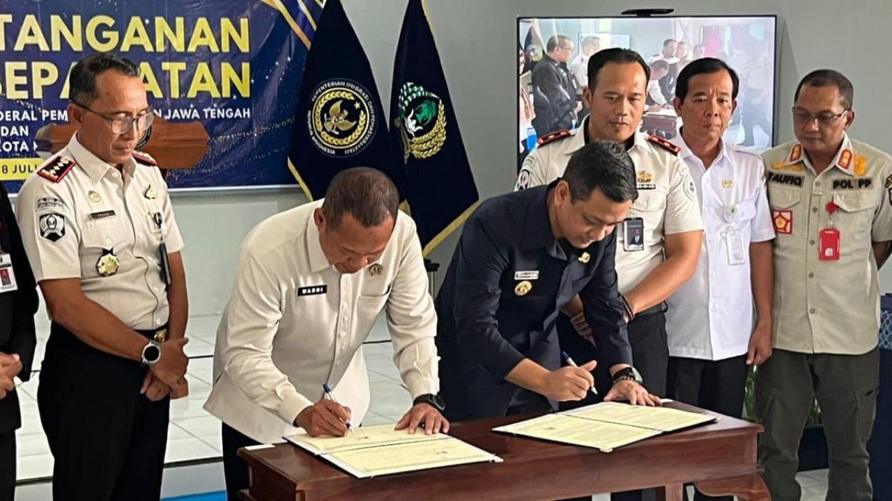 Karutan Pemalang Hadiri MoU Kanwil Ditjenpas Jateng dengan Pemkot Pekalongan