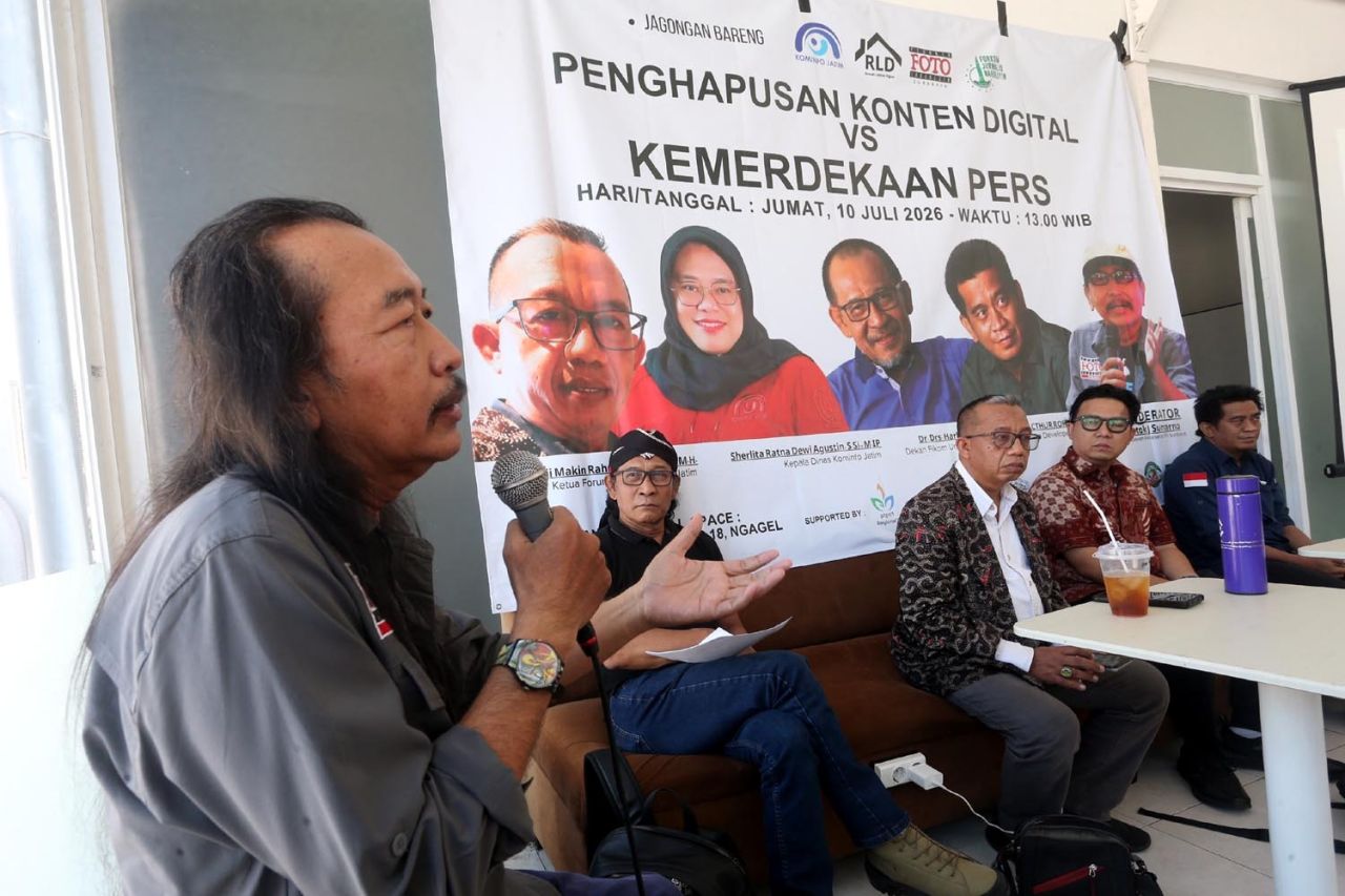Diskusi bertajuk "Penghapusan Konten Digital vs Kemerdekaan Pers"