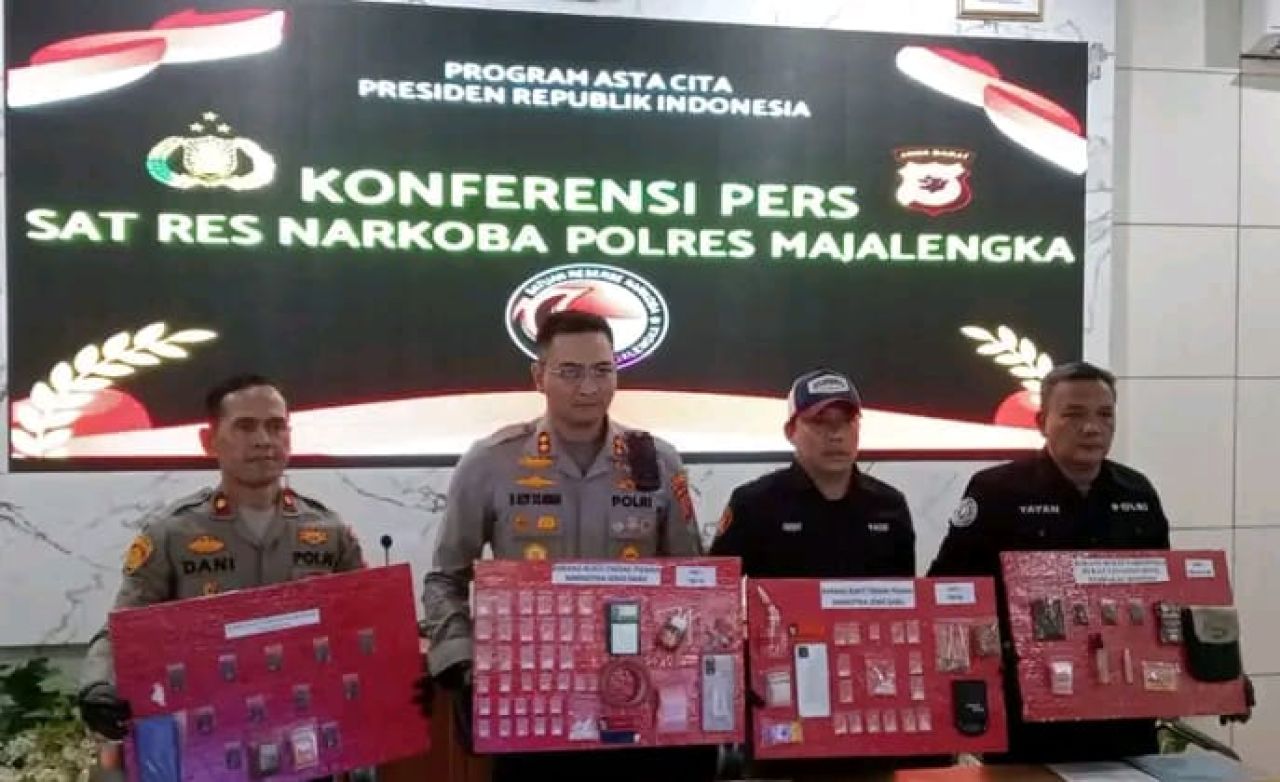 Polres Majalengka saat konferensi pers