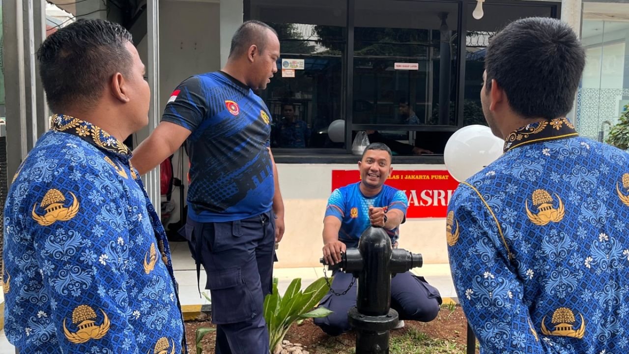Kesiapsiagaan Penanganan Kebakaran, Rutan Jakarta Pusat Periksa dan Rawat APAR serta Sistem Hydrant