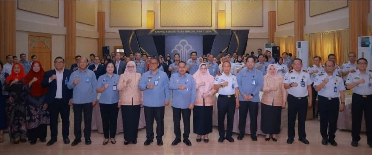 Karutan Surabaya Hadiri Pisah Sambut Pimpinan Kanwil Kemenkum Jatim, Perkuat Sinergi Kelembagaan